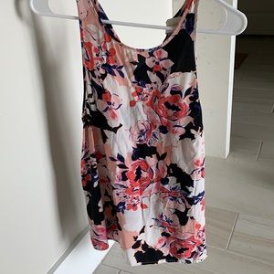 Yumi Kim Pink Floral Tank Top Blouse